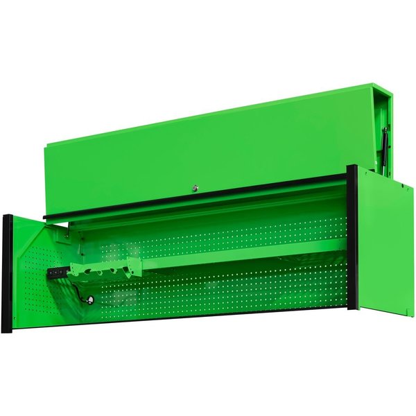 Extreme Tools 72"W x 21"D Extreme Power Workstation Hutch Green w Black Handle DX722101HCGNBK